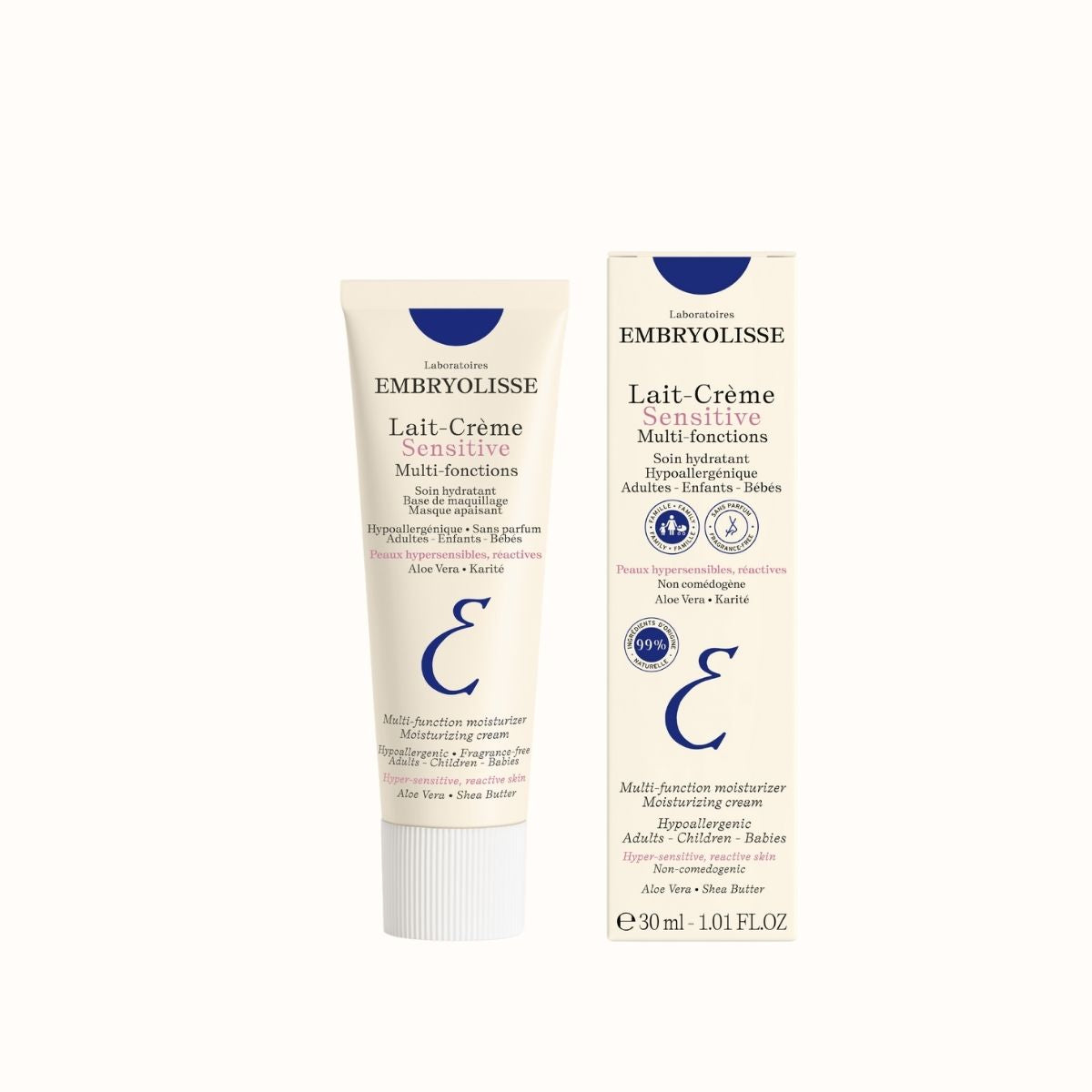 A mini Lait-Crème Sensitive is now available in travel size to keep it in your purse or carry-on: 1.01 Fl.oz