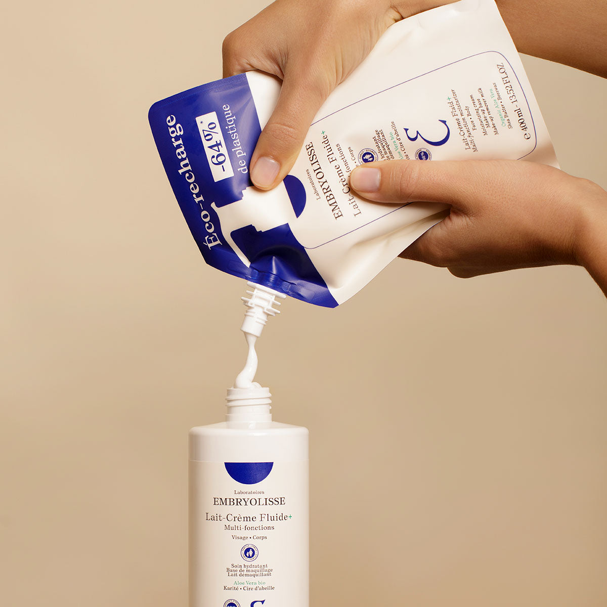 Lait-Crème Fluid+ eco-refill pouch - Embryolisse