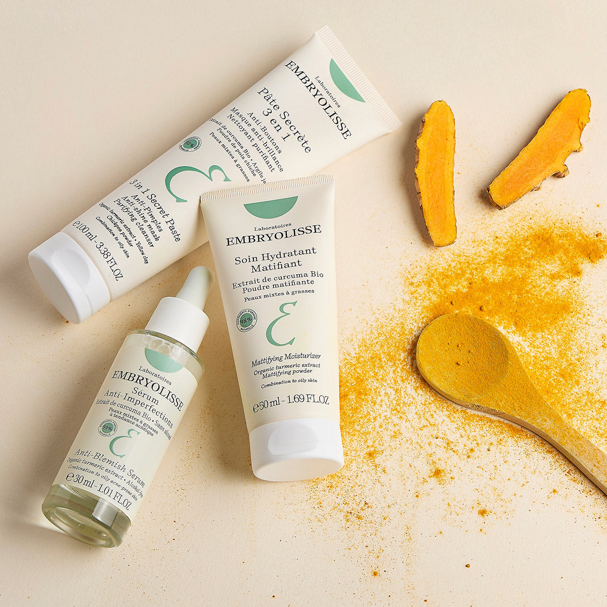 powerful turmeric skincare: Anti-Blemish skincare collection - Embryolisse