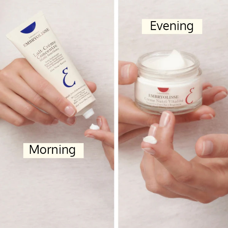 Nutri-Vitality Skincare Set: Lait-Creme Concentre day Cream and Nutrivitality Night Cream - Embryolisse Skincare