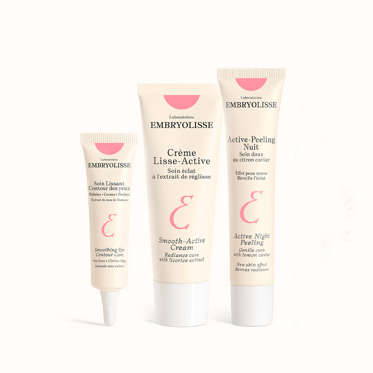 Active Line Collection -Daily peeling, moisturizer end eye cream - Embryolisse Skincare