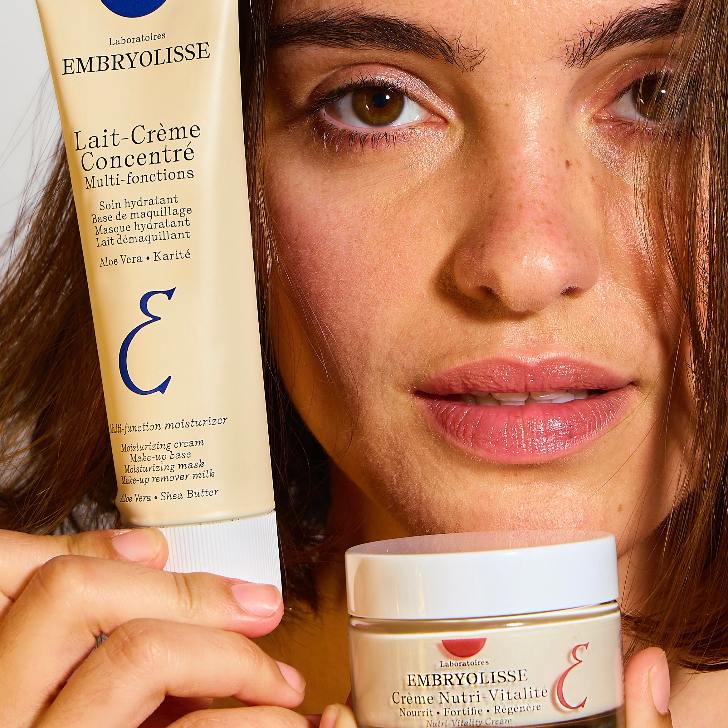 Nutri-Vitality Skincare Set: day and night face routine Lait-Creme Concentre and Nutrivitality Cream - Embryolisse Skincare